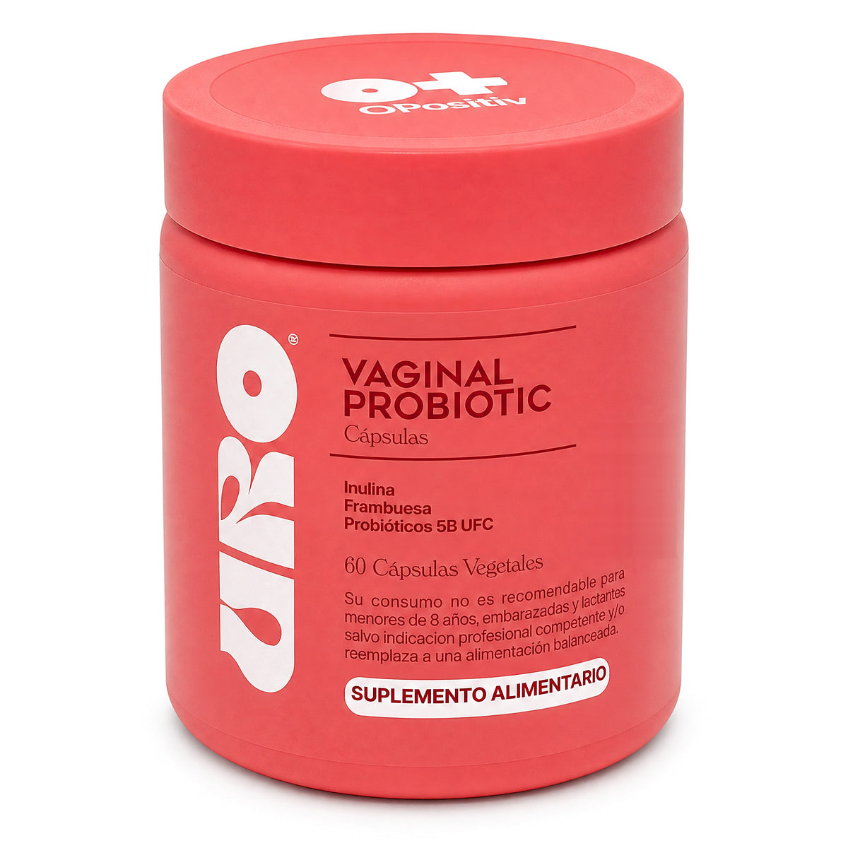 Frasco URO Probiótico Íntimo, 60 cápsulas vegetales